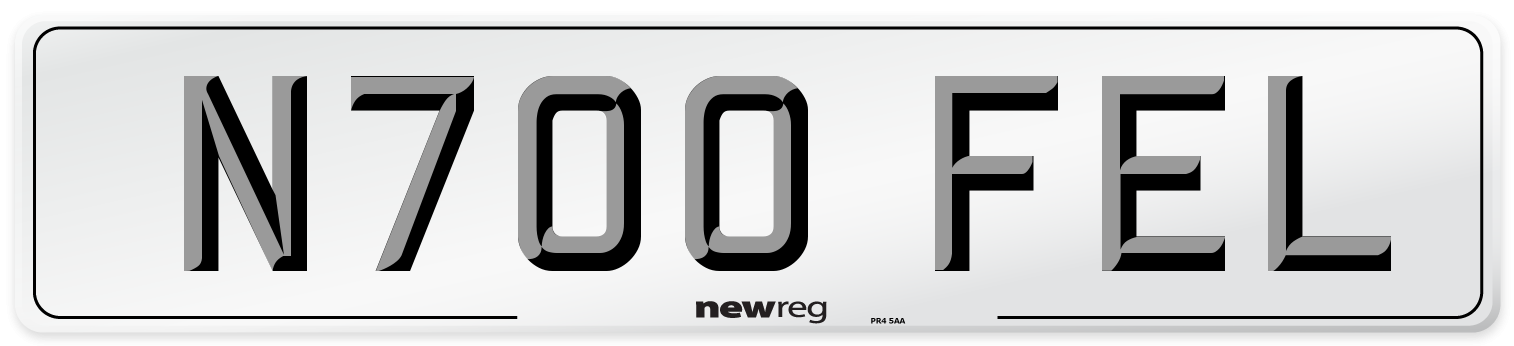 N700 FEL Number Plate from New Reg